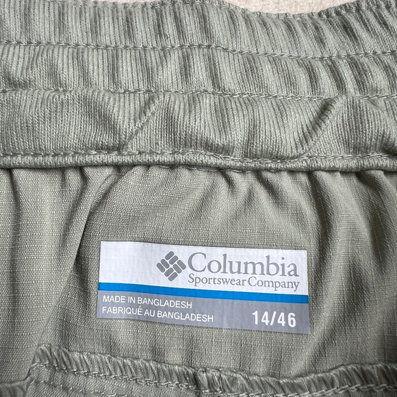 New Columbia Pants On The Go Hiking Green Size 14 Omni shield UPF Womens NWT - Picture 5 of 10